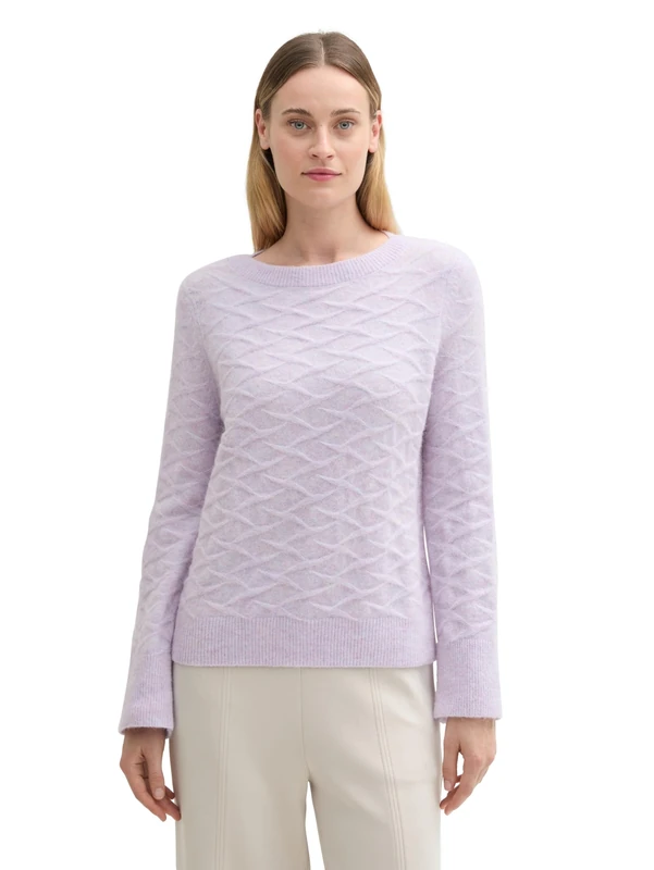 TOM TAILOR Women's Jumper, 33805 - Soft Lavender Melange, XL - Image 1