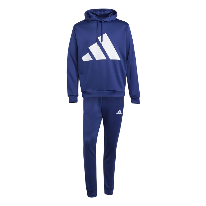 adidas Men's BIG LOGO FRENCH TERRY HOODED TRACKSUITS, dark blue, XL