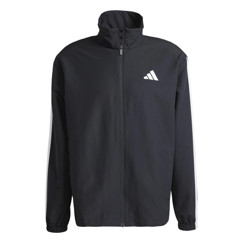 adidas Men's 3 STRIPES WOVEN TRACKSUITS, black, L