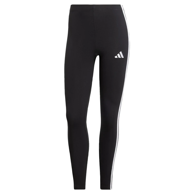 adidas Women's Essentials 3-Stripes Cotton Leggings - Black/White L