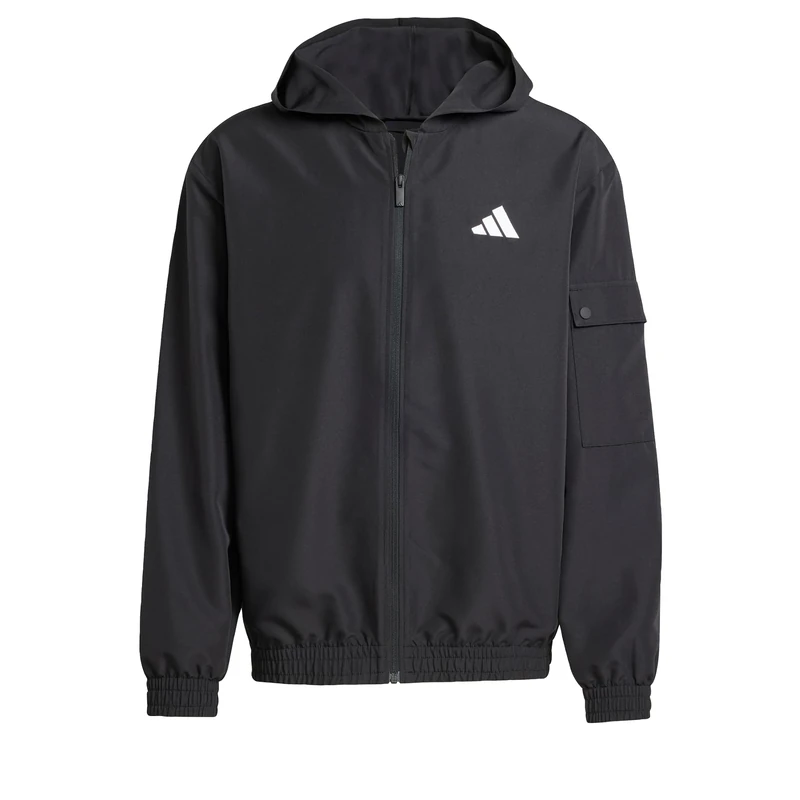 adidas Men's SPORTSWEAR WOVEN CARGO TRACKSUIT, Black, M