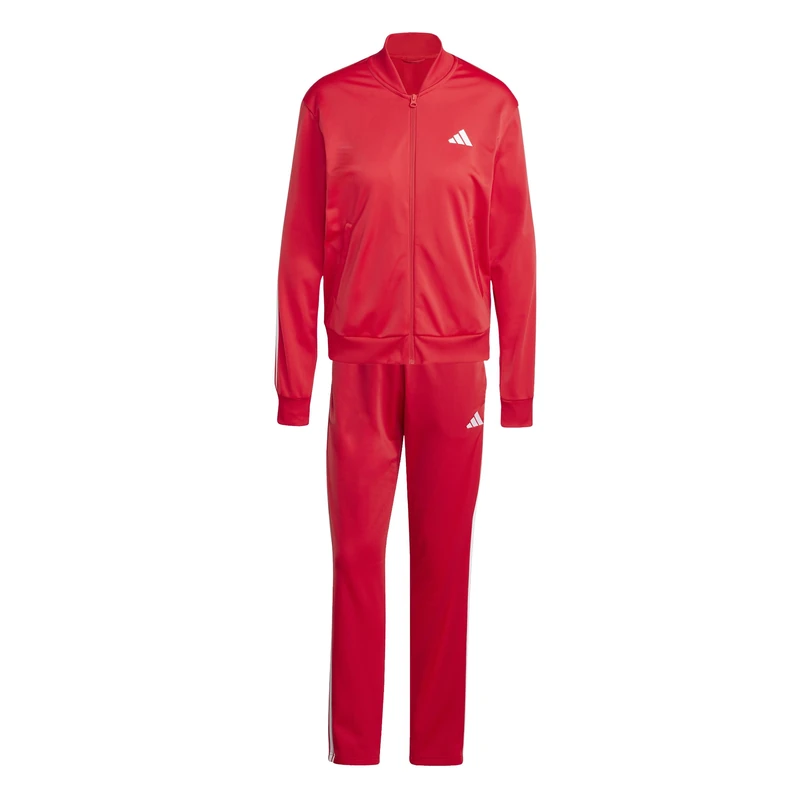 adidas Women's ESSENTIALS 3-STRIPES TRACKSUIT, pure ruby/white, XXS