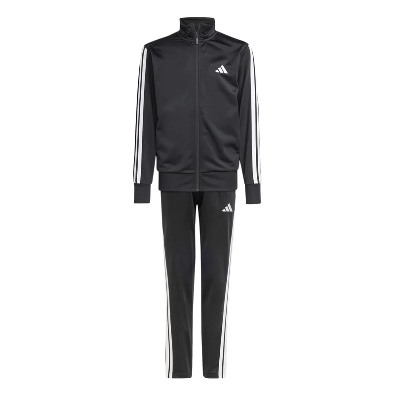 adidas Unisex Kids Essentials Climacool Stripes Track Suit, black/white, 13-14 Years