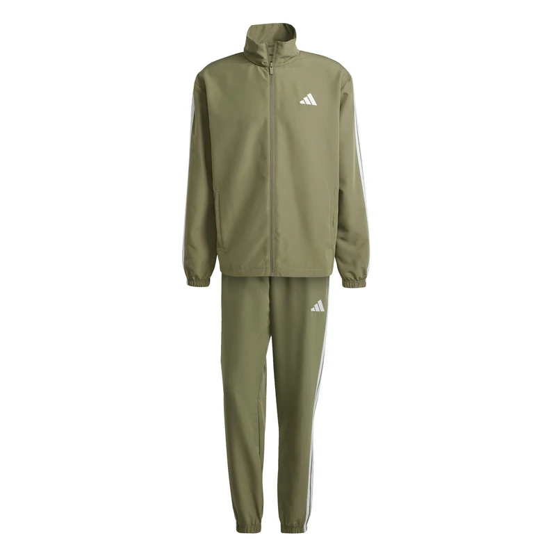 adidas Men's 3 STRIPES WOVEN TRACKSUITS, olive strata, XXL