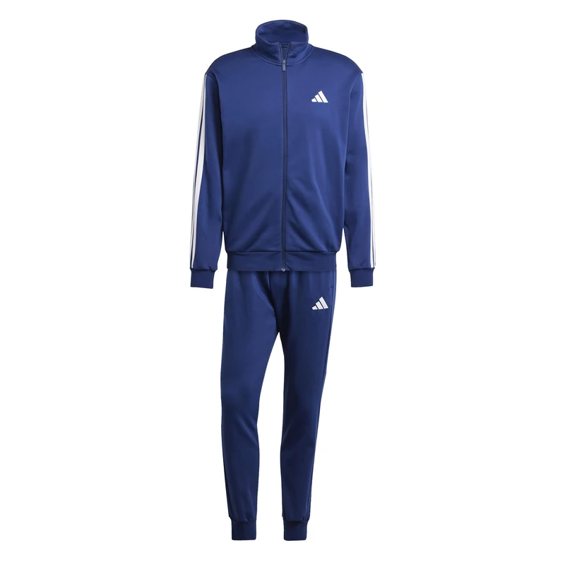 adidas Men's Sportswear Basic 3 Stripes Tricot Track Suit, Dark Blue, L Extra Tall