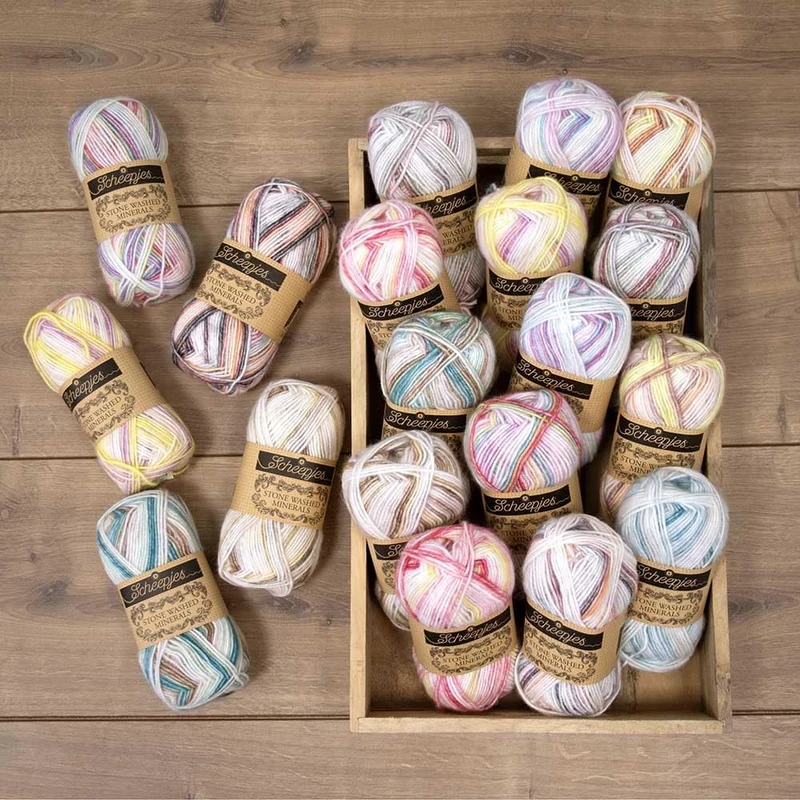 Scheepjes - Scheepjes Stone Washed Minerals (130m) 10 Colours Soft Yarn - 5x50g