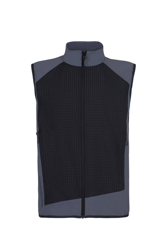 Rock Experience | RAZOR BLADE Softshell Man Vest | Jacket | Windproof Lined, Black, XL