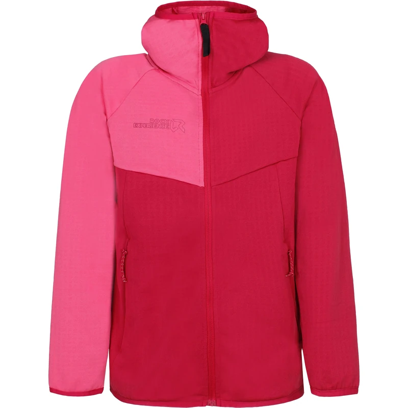 Rock Experience | RE.Albatross Hoodie FZ Junior Fleece | Outdoor Hiking Sweatshirt, Fuchsia/Pink, 116
