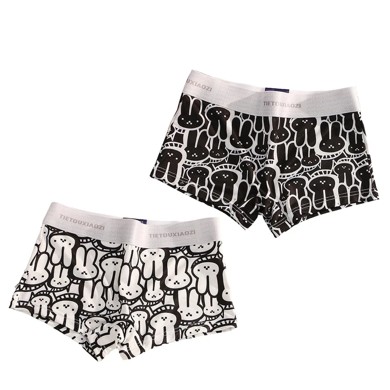 Asivtoki Women's Boxer Briefs Ladies Boxer Shorts Ice Silk Underwear Boyshorts Panties for Women 2 Pack (UK, Alpha, M, Regular, Regular, Black White)
