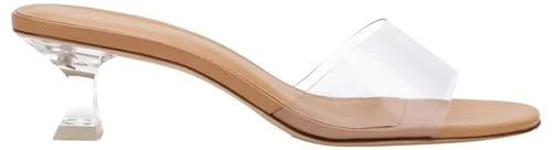 Larroudé, Vivi Lucite Mule, Tan, 3