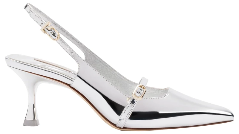 Larroudé, INES Pump, Silver, 6