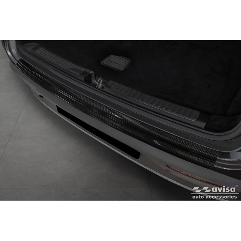 Avisa Real 3D Carbon Rear bumper protector compatible with Mercedes EQC (N293) 2019-