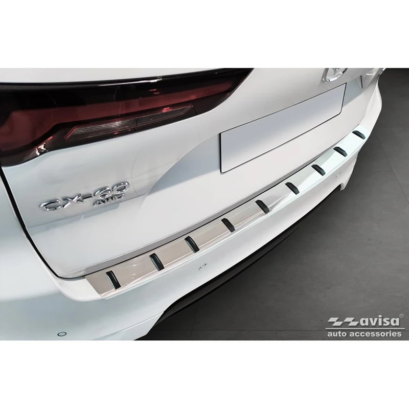 Avisa Stainless Steel Rear bumper protector compatible with Mazda CX-60 (KH) 2022- 'STRONG EDITION'