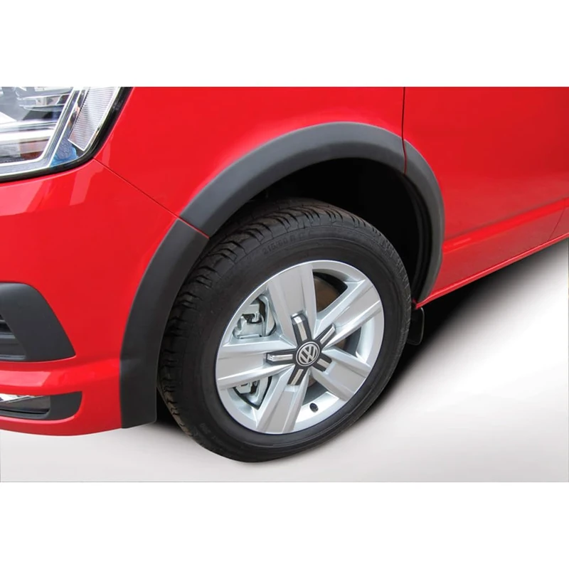 RGM Set Wheel arch extensions compatible with Volkswagen Transporter T6.1 2019-2022 Short Wheel Base - double sliding door - Rear Tailgate - Black