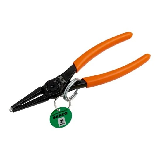 Alicates para arandelas interiores con mordazas rectas y anilla de Acero inoxidable