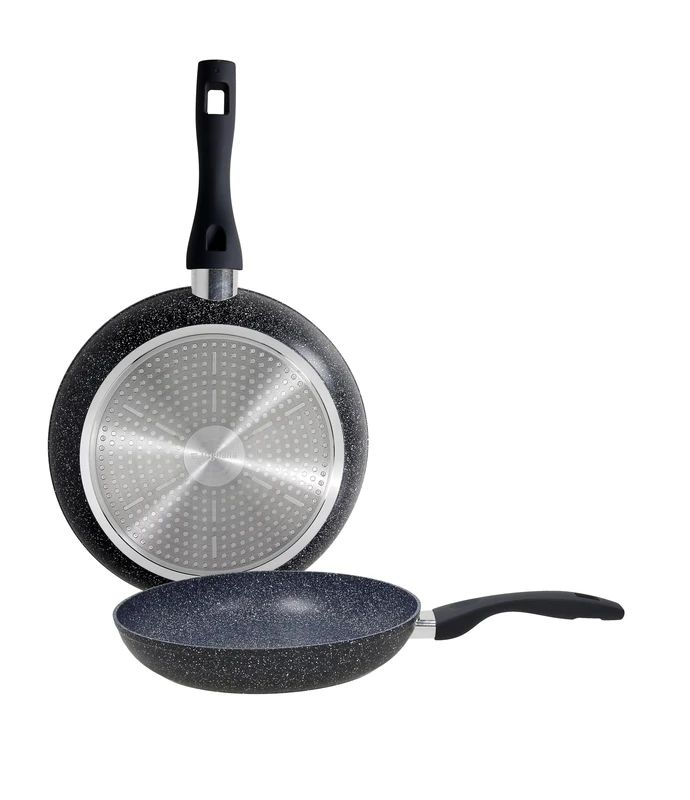 Tognana Black Gemstone 24/28 cm Aluminium Frying Pan Set, Black