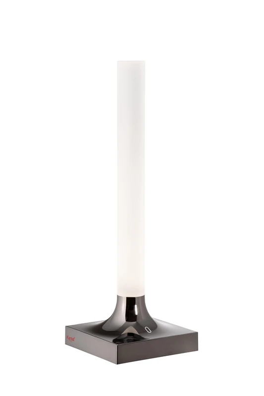 Kartell Dimmable Rechargeable lamp, PMMA, Shiny Titanium