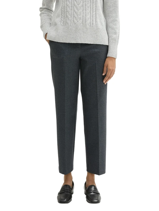 TOM TAILOR Women's 1044268 Trouser, 36608-Classic Herringbone Strucutre, 34W x 30L