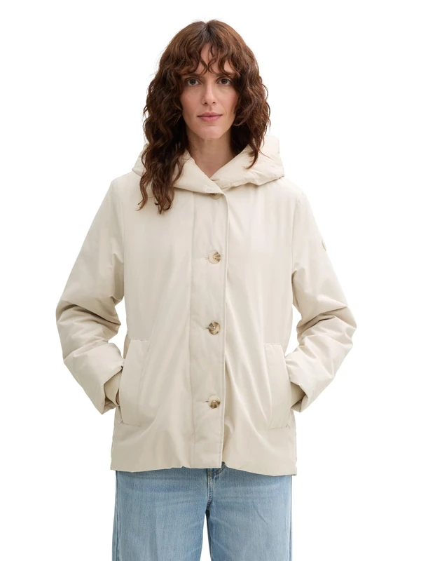 TOM TAILOR Women's 1044402 Jacket, 29517 Sand Stone Beige, S