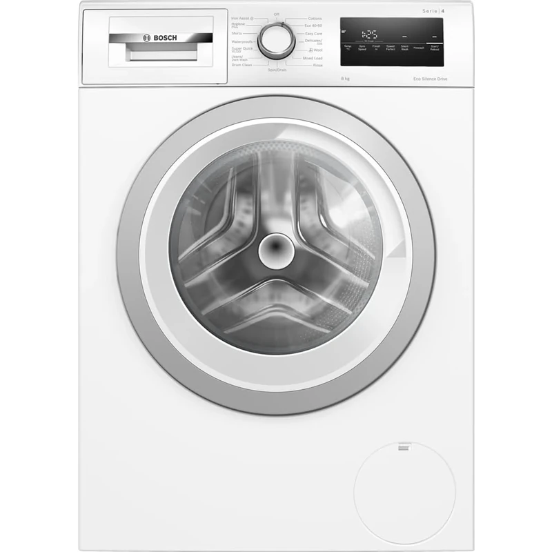 Bosch WAN28258GB Series 4, Free-Standing Washing Machine, A Rated, Front Loader, 8 kg, 1400 rpm, Iron Assist, White