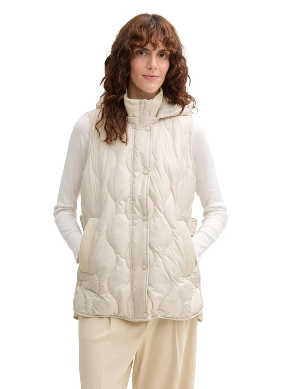 TOM TAILOR Women's Vest, 29517 Sand Stone Beige, S - Image 1