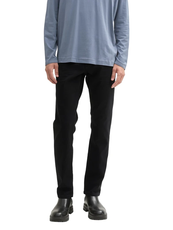 TOM TAILOR Men's Josh Regular Slim Jeans with Stretch, 10270 - Black Denim, 31 W/34 L