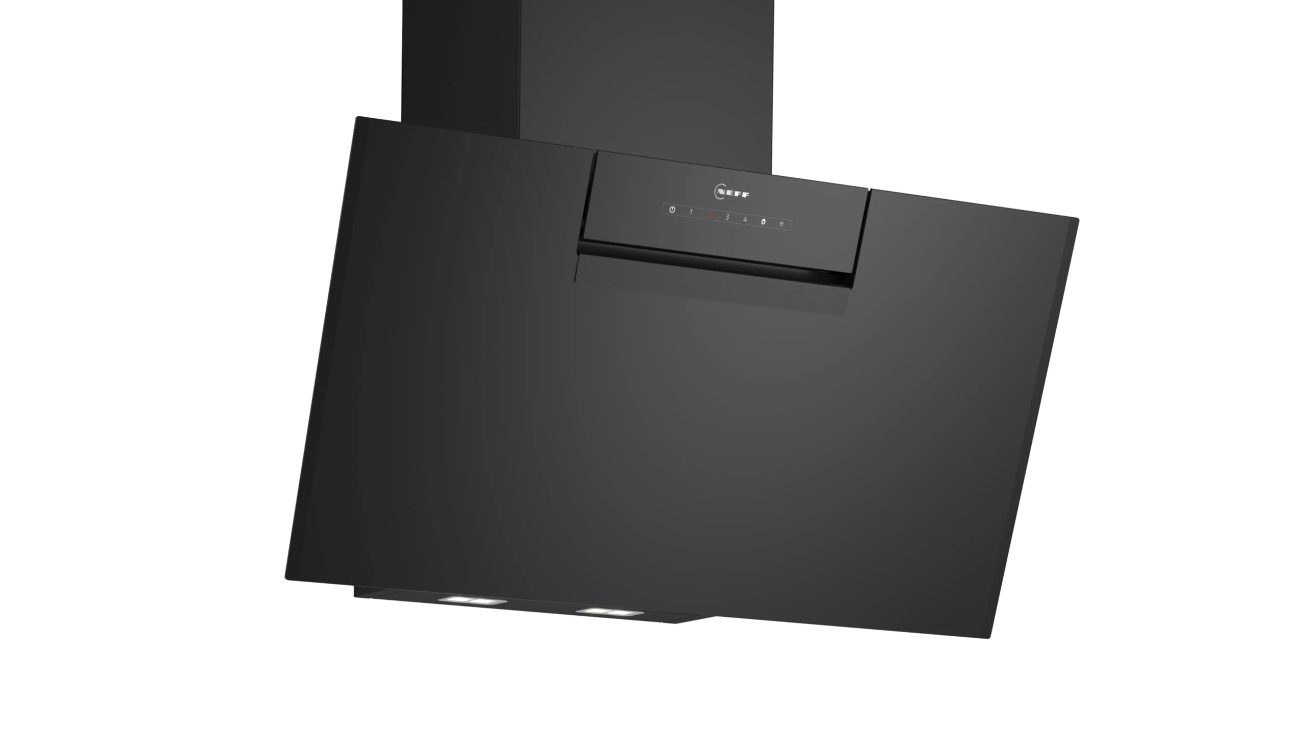 Neff D85IFN1S0B N 50, Wall-mounted Wall-mounted cooker hood 80 cm clear glass black printed