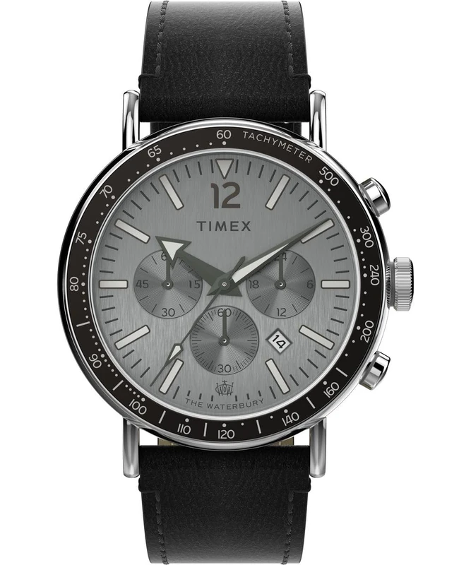 Timex Men's Chronograph Quartz Watch with a Leather Strap Standard Chrono
