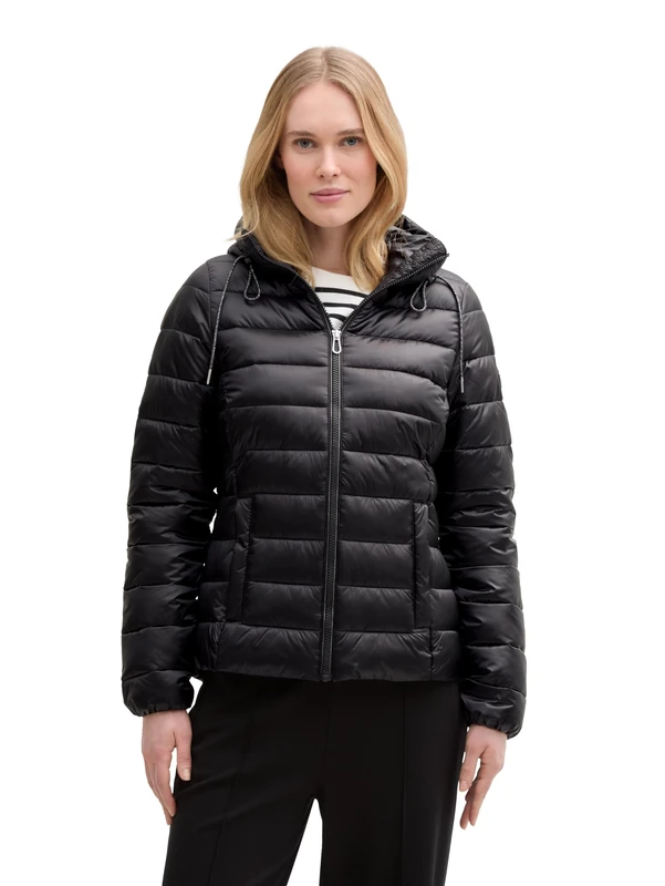 TOM TAILOR Women's 1044400 Jacket, 14482-Deep Black, XS