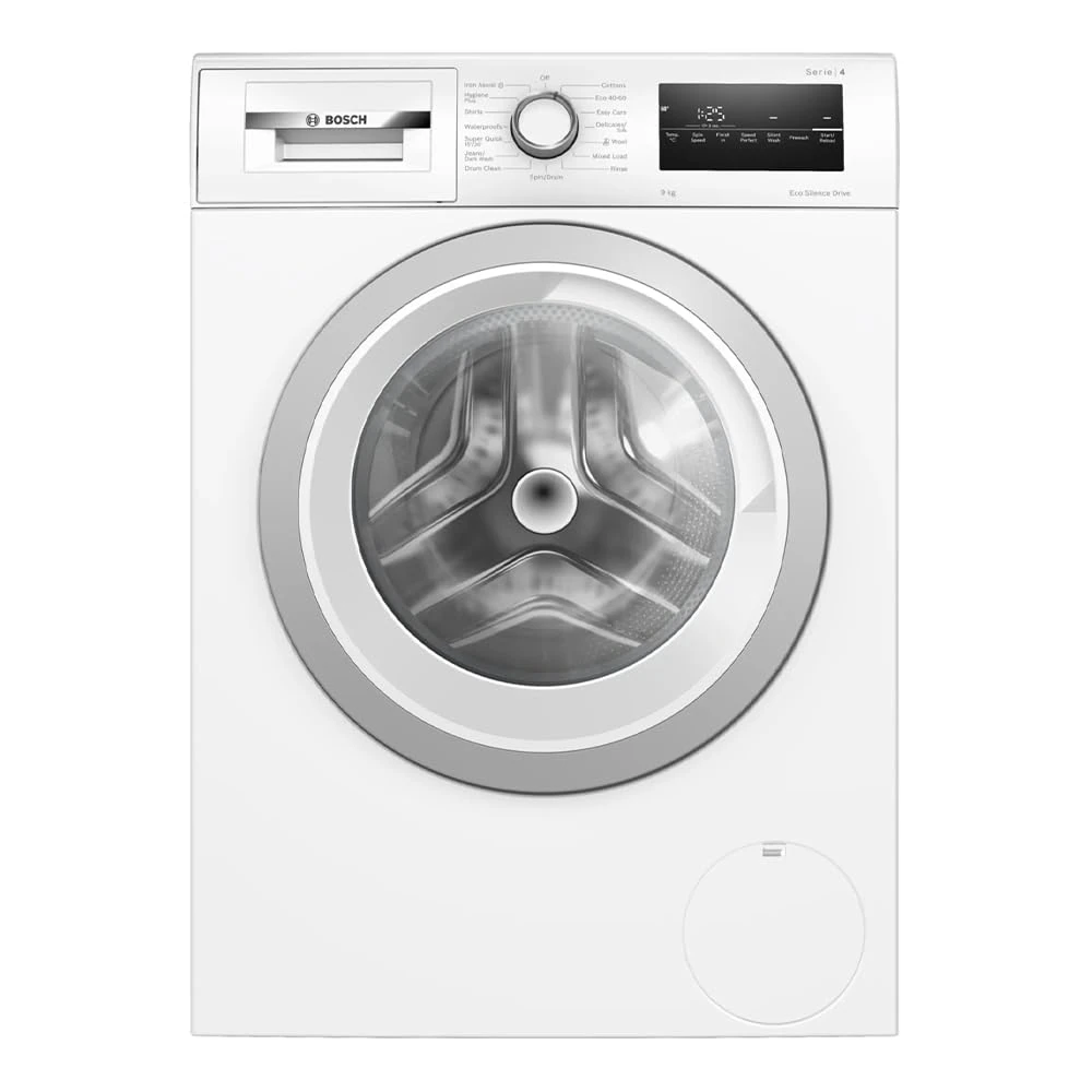 Bosch WAN28259GB Series 4, Washing Machine 9kg, Quiet Wash Cycle, Iron Steam Assist, Hygienic washing, Speed Programme, Night Wash Option, Reload Function, 1400 rpm, Frontloader Fullsize, White