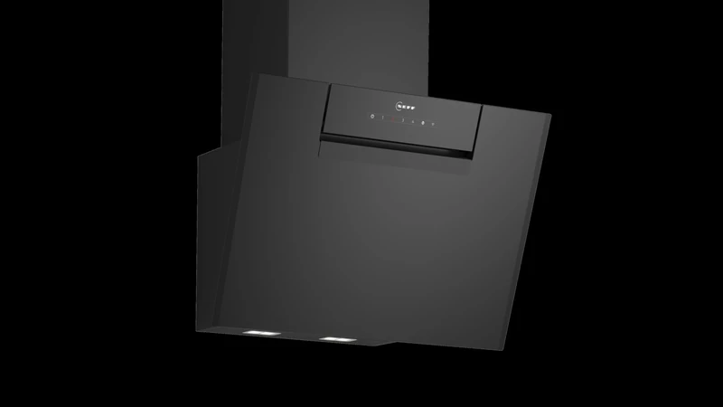 Neff D65IFN1S0B N 50, Wall-mounted cooker hood 60 cm clear glass black printed