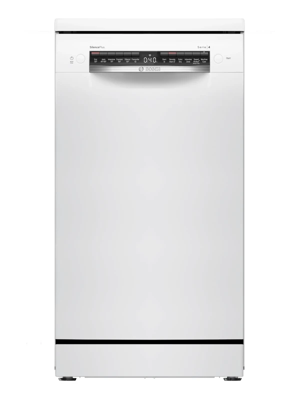 Bosch SPS4HMW49G Series 4, Free-Standing Dishwasher 45 cm, Ideal Dry, Intensive Zone, White