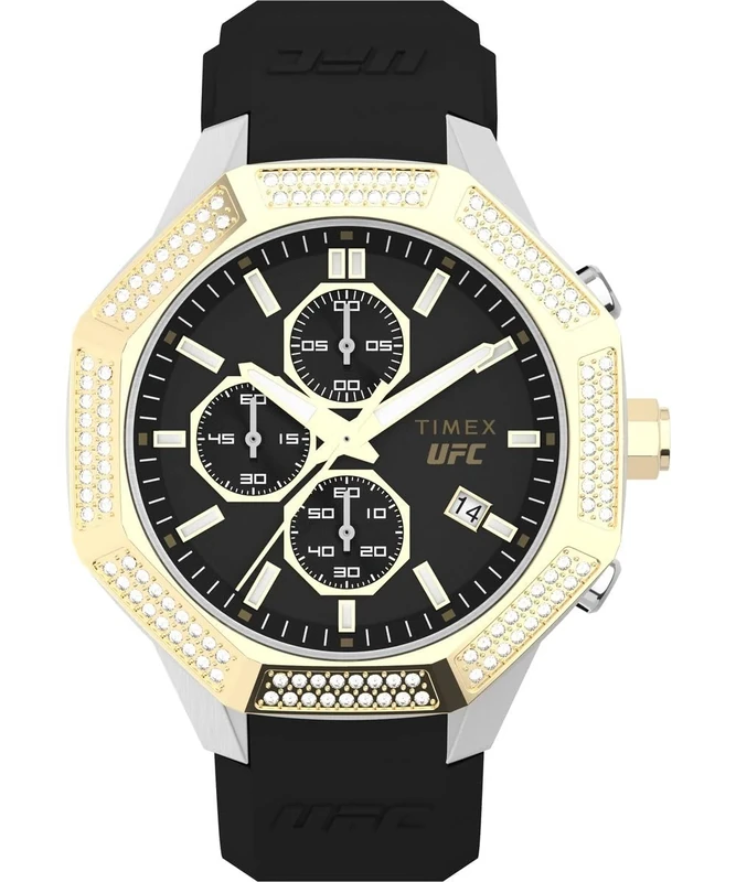 Timex Men's Chronograph Quartz Watch with a Silicone Strap UFC King Chrono