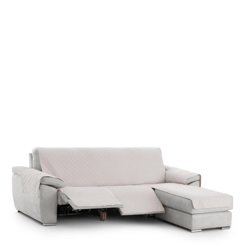 Eysa Bianco Sofa Cover Non-Slip Chaise Longue Relax Right C/01, Front View