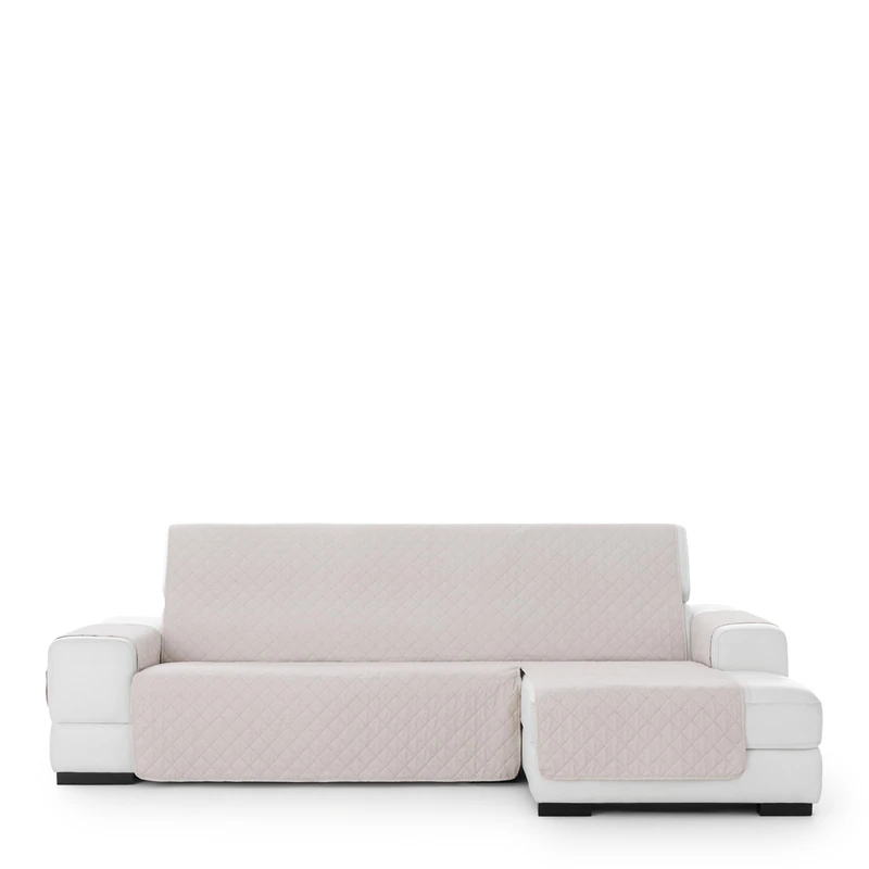 Eysa Bianco Sofa Cover Non-Slip Chaise Longue Extra Right C/01, Front View