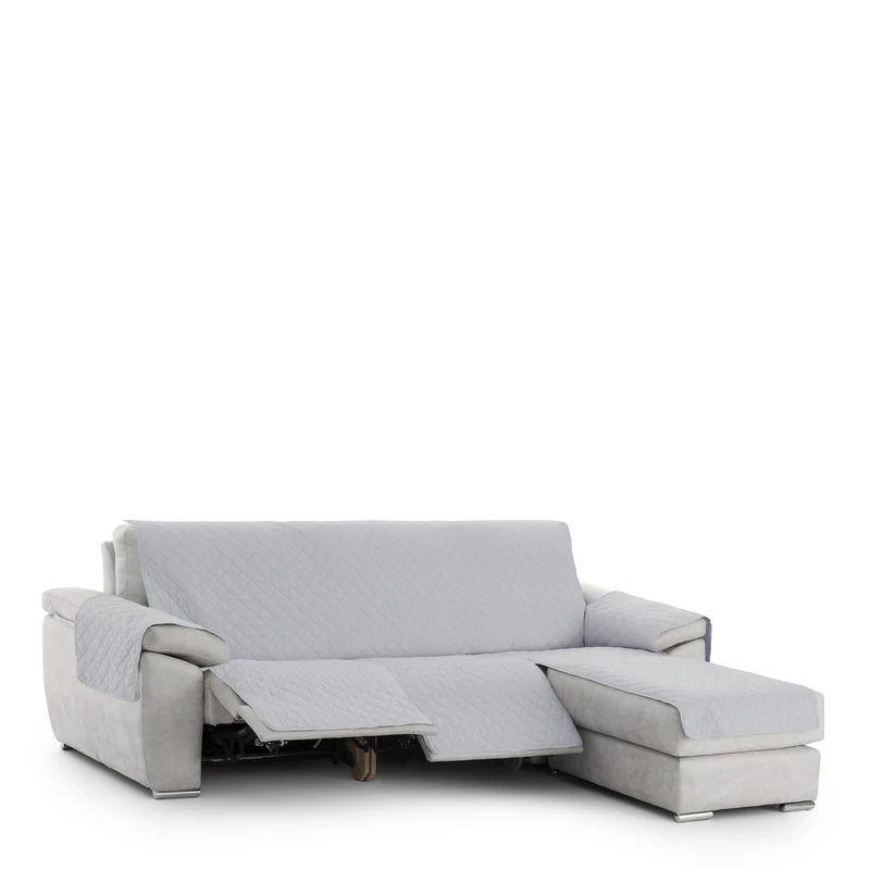 Eysa Bianco Sofa Cover Non-Slip Chaise Longue Relax Right C/06, Front View