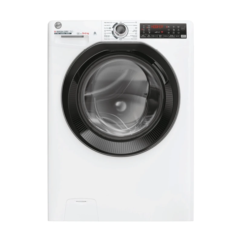 Hoover H-WASH&DRY 350 Freestanding Washer Dryer, 9 Kg Wash + 6 Kg Dry, 1400 RPM, Combined Cycle Class D, Wi-Fi & Bluetooth, Auto Care & Steam Care Pro, White, 60x54x85 cm - H3DPS4966TAMB-80