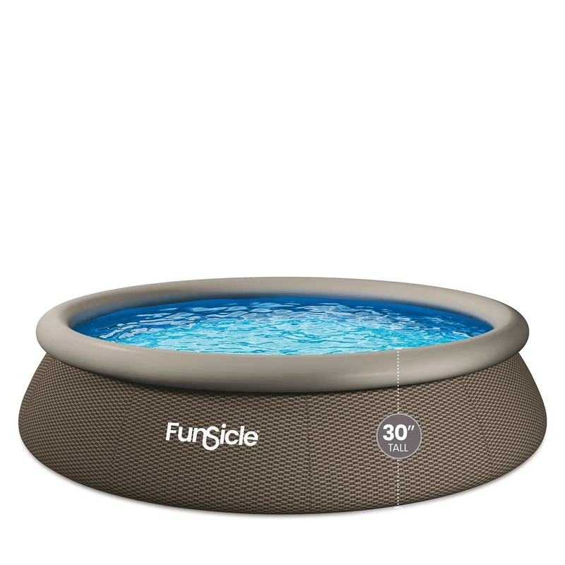 FUNSICLE QuickSet Designero Pool Self-Stable Swimming Pool, Diameter 3,97 m x Height 76 cm, Brown - Image 1