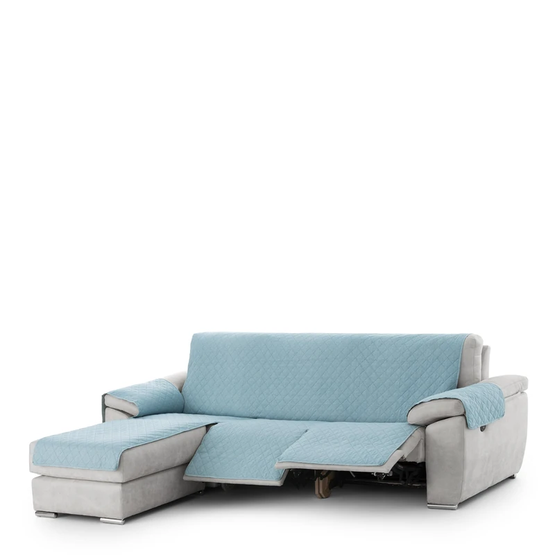 Eysa Bianco Sofa Cover Non-Slip Chaise Longue Relax Mini Left C/04, Front View - Image 1