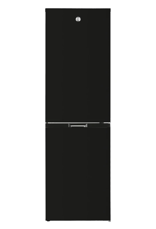 Hoover H-FRIDGE 300 Freestanding Fridge Freezer 60/40, 2 Doors, Total No Frost Technology, E Class, 247L Total Capacity, Internal Display, Integrated Handle, Black, 54x60x181 cm - HOCH1T518EBK