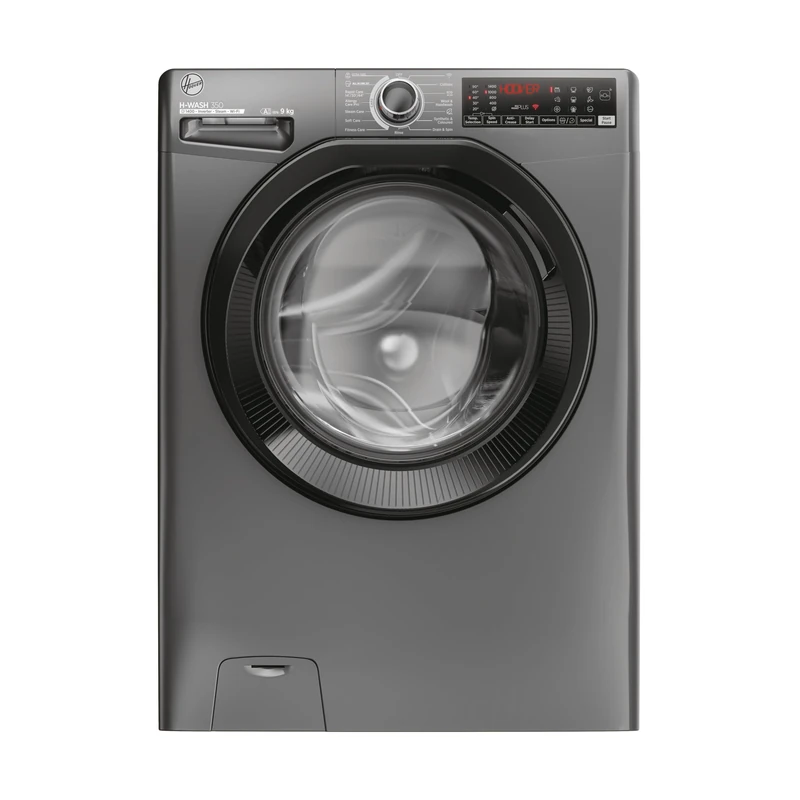Hoover H-WASH 350 9kg Freestanding Washing Machine, 1400 RPM, A Rated, ECO-Power Inverter Motor, hOn App, 60 Programmes, Eco Doser, Power Care System, Graphite, 60x54x85 cm - H3WPS496TAMBR680