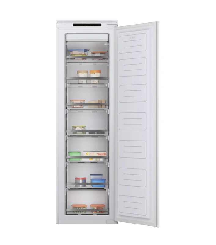 Haier Series 6 HAUN518EWK Integrated Frost Free Upright Freezer 200L Total Capacity, White, E Rated