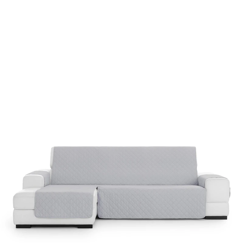 Eysa Bianco Sofa Cover Non-Slip Chaise Longue Extra Left C/06, Front View