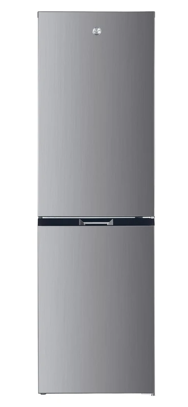 Hoover H-FRIDGE 300 Freestanding Fridge Freezer 60/40, 2 Doors, Total No Frost Technology, E Class, 247L Total Capacity, Internal Display, Integrated Handle, Silver, 54x60x181 cm - HOCH1T518EXK