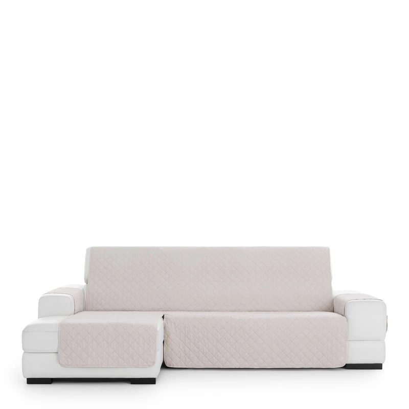Eysa Bianco Sofa Cover Non-Slip Chaise Longue Extra Left C/01, Front View