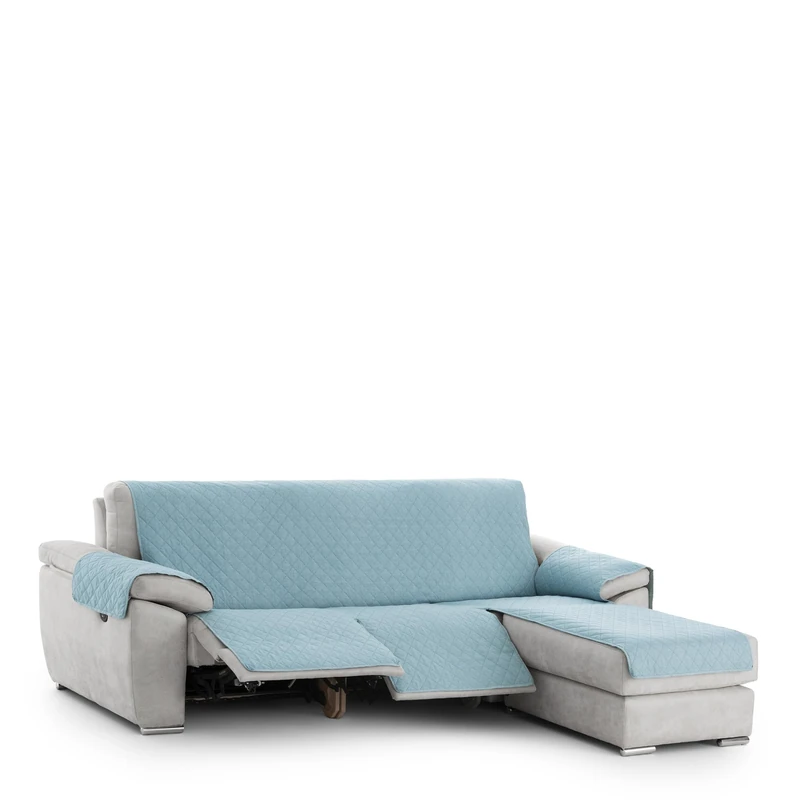 Eysa Bianco Sofa Cover Non-Slip Chaise Longue Relax Right C/04, Front View - Image 1