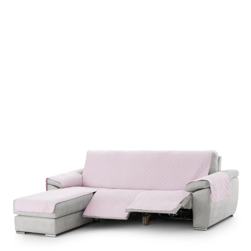 Eysa Bianco Sofa Cover Non-Slip Chaise Longue Relax Mini Left C/02, Front View