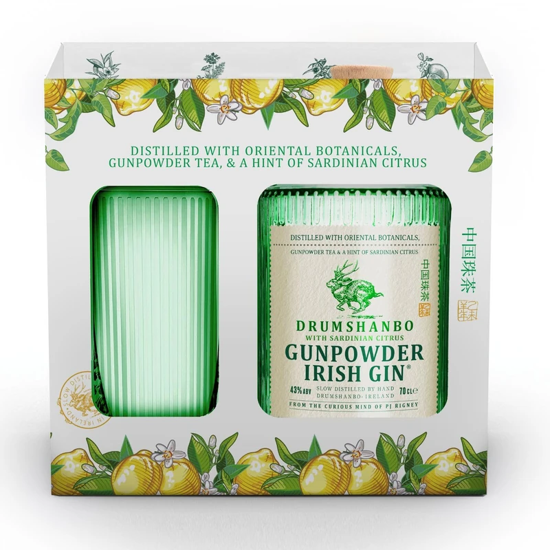 Drumshanbo Gunpowder Irish Gin Sardinian Citrus - 70cl Glass Pack