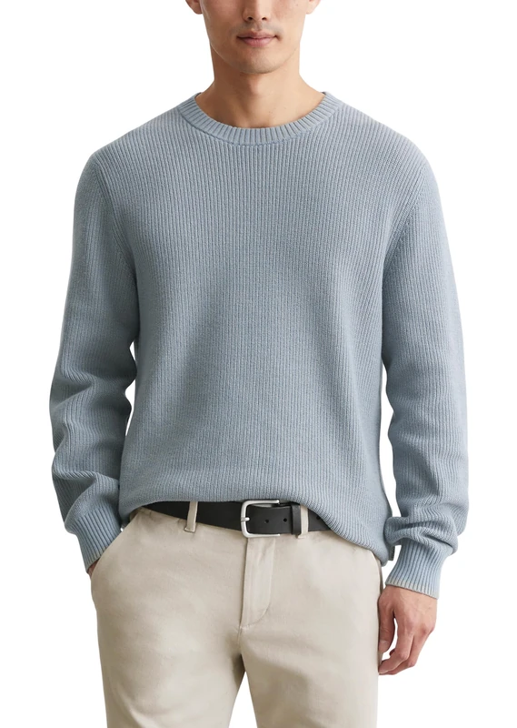 Marc O'Polo Men's Knitted Crew Neck Long Sleeve Jumper, 838, XL