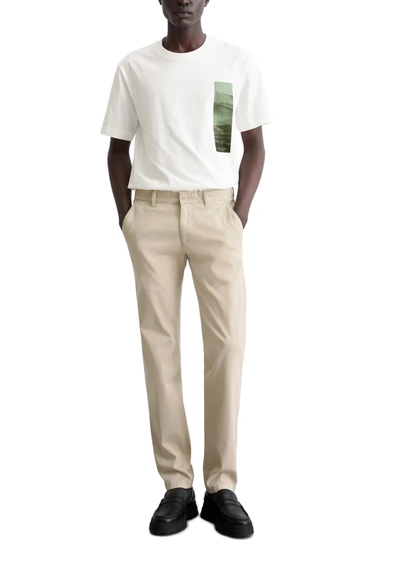 Marc OߴPolo Men's Shaped Fit Chinos with Stretch, Off White (Gray Silk), W36/L36 - Image 1